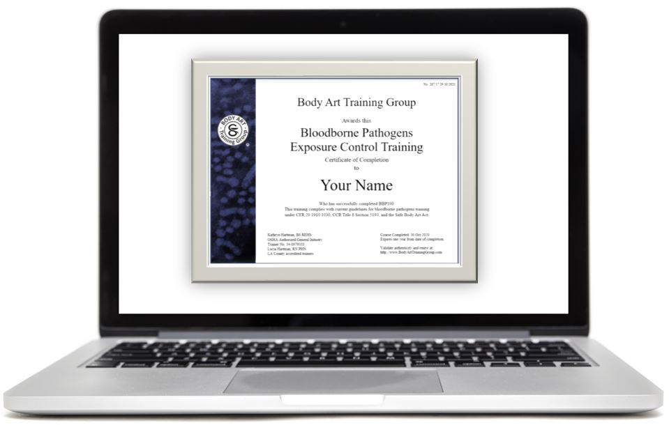 Bloodborne Pathogens Courses Body Art Training Group